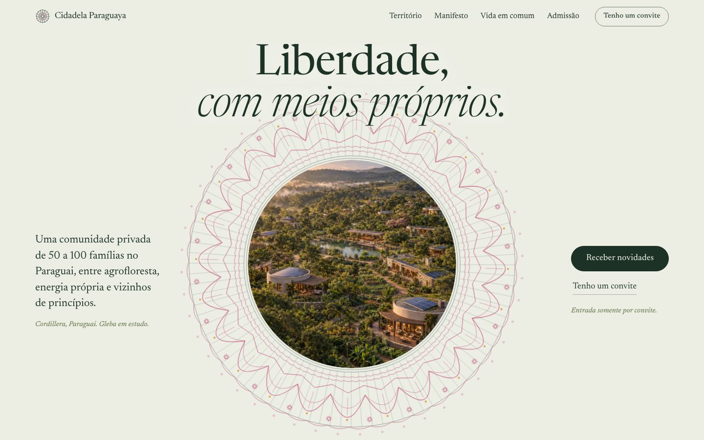 Primeira tela da versão 3, Tekoha